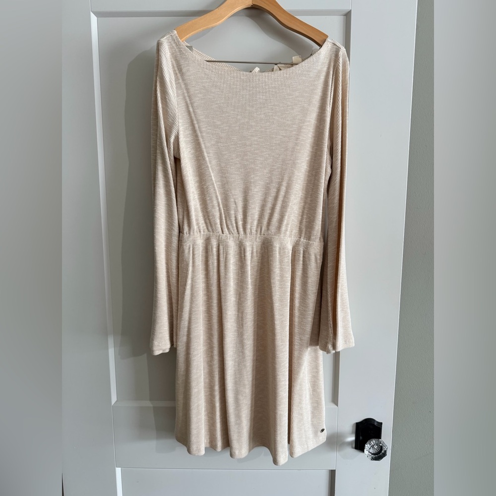 Roxy Beige Long-Sleeve Dress
